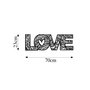 Wallity Love 5 Escultura de Pared de Metal Negra